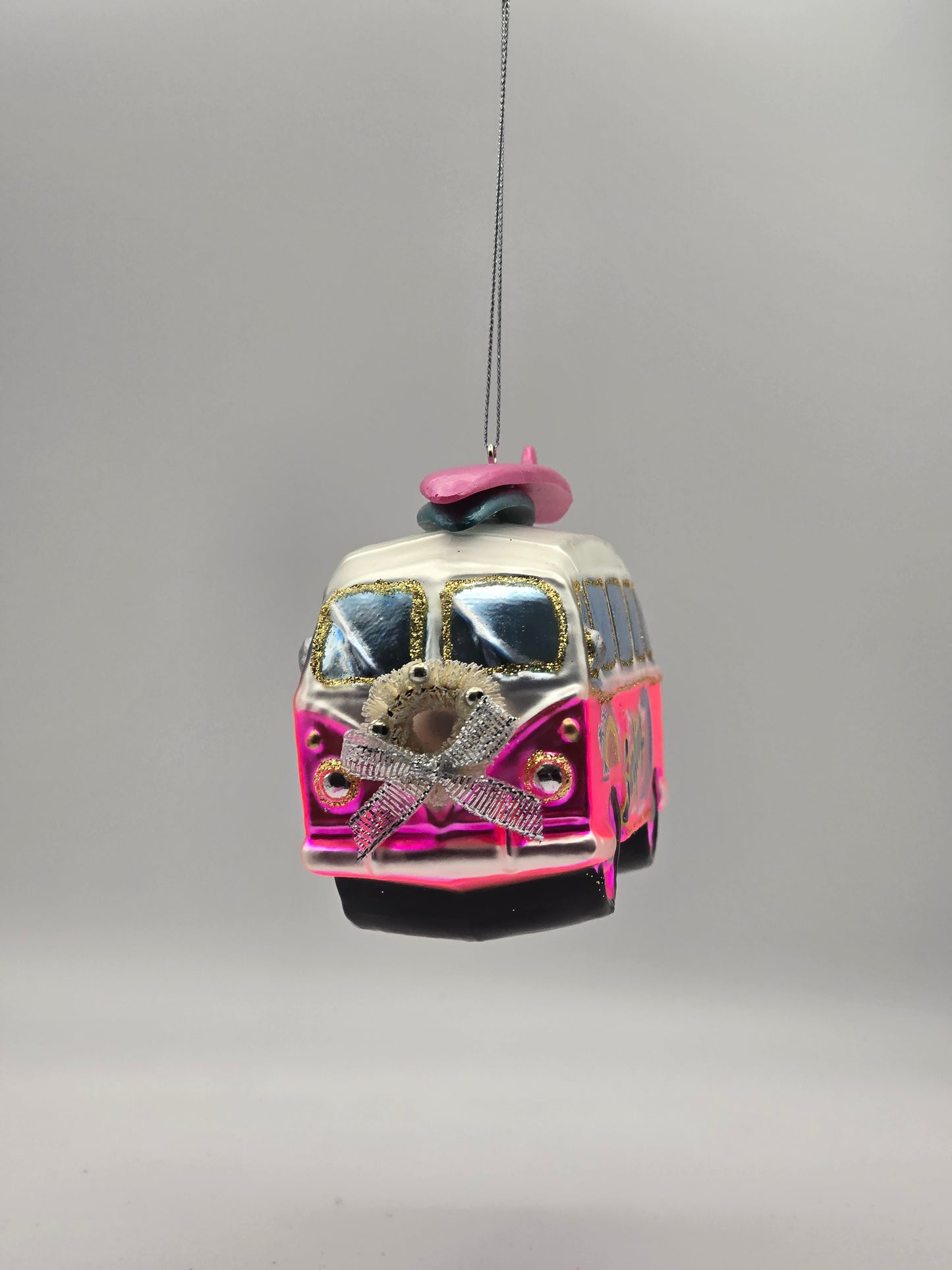 VW Bus Surfing rosa-silber