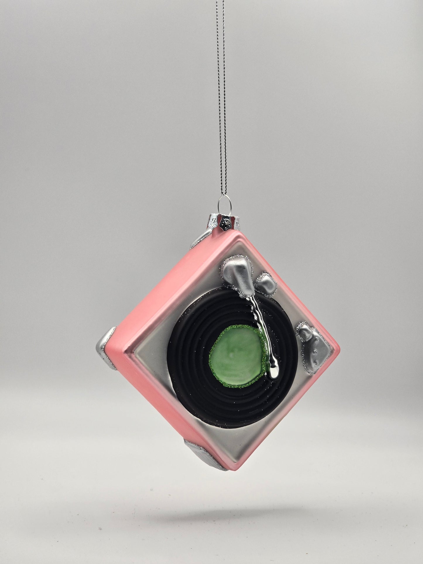 Schallplattenspieler rosa-silber-schwarz
