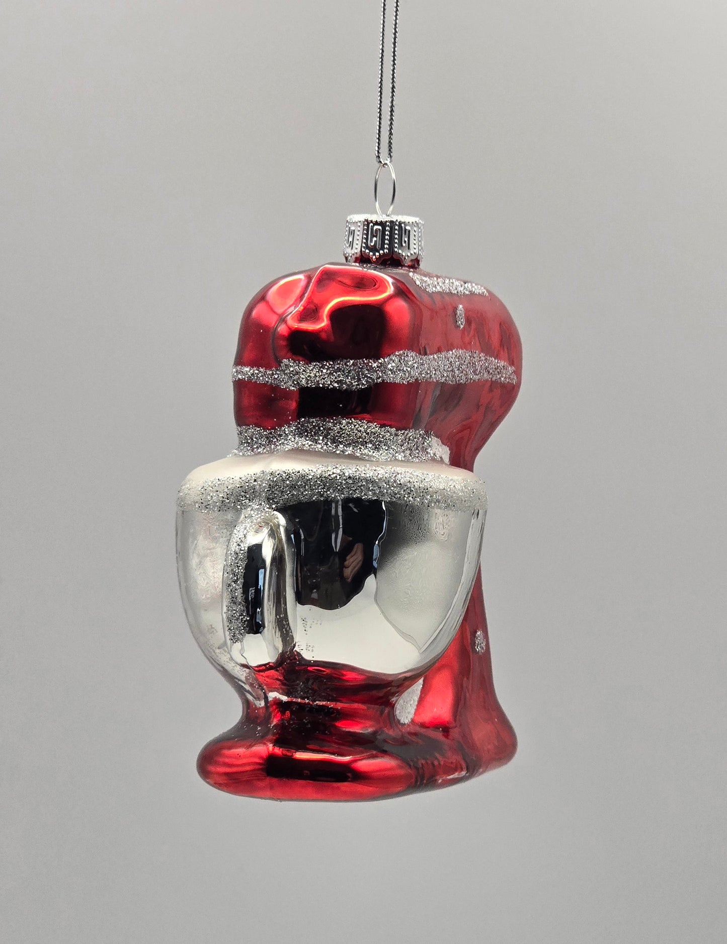 Küchenmaschine rot silber