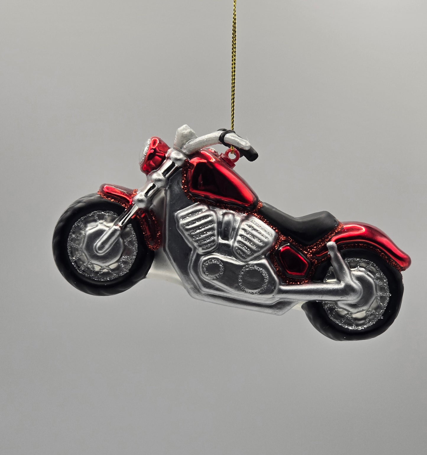Motorrad Chopper rot silber #9