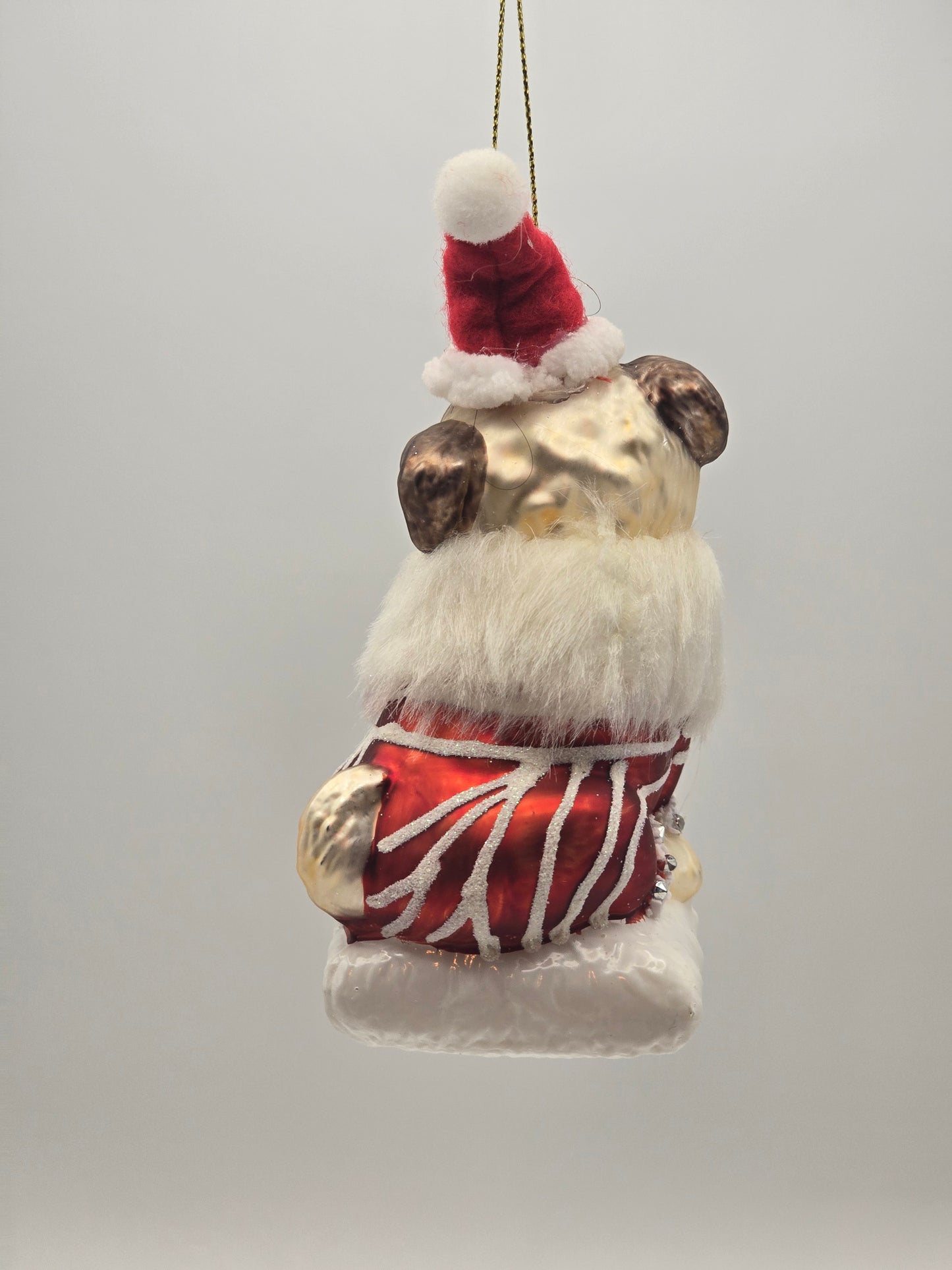 Mops Hund Weihnachtskostüm auf Kissen #27