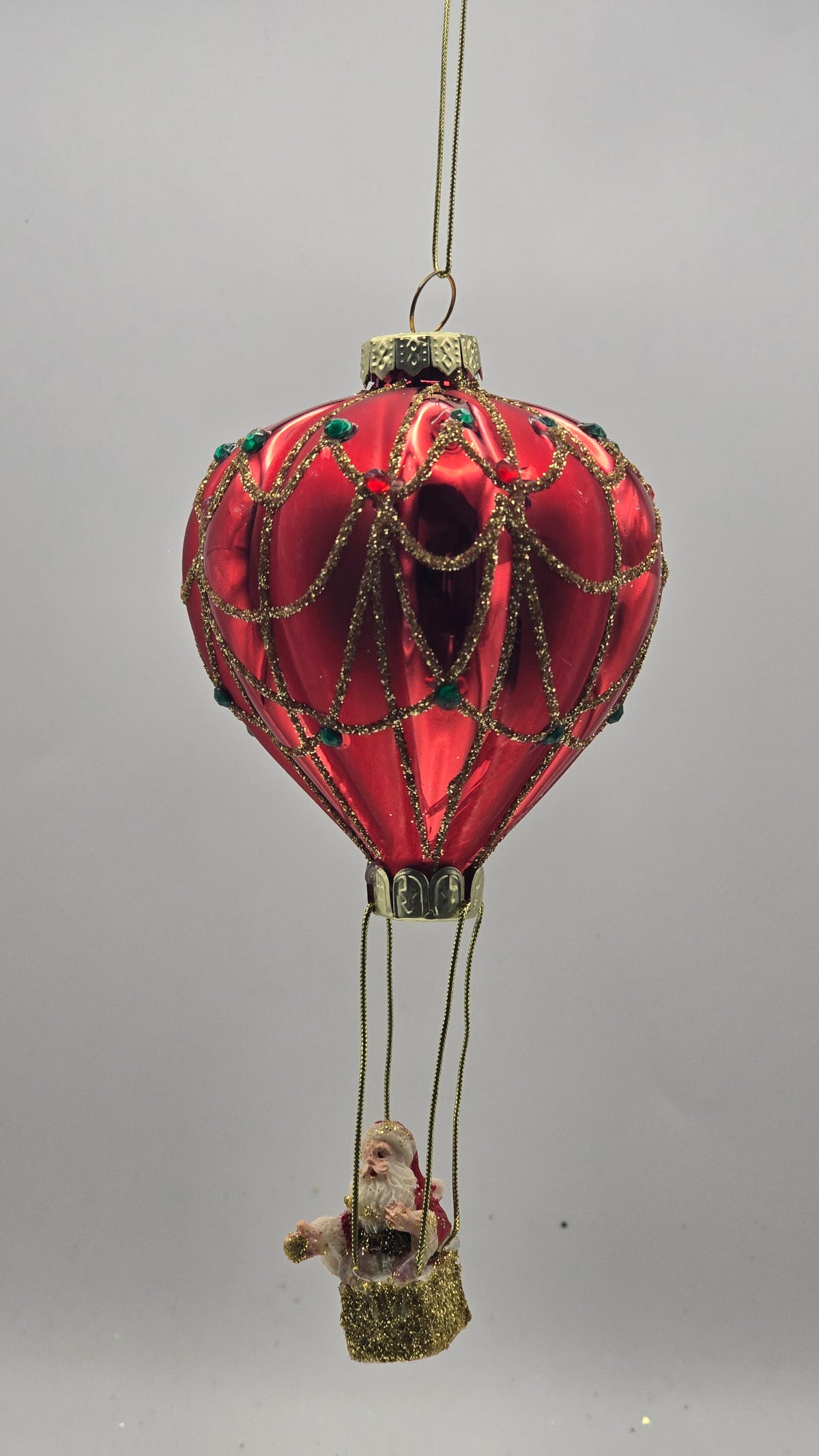 Heißluftballon – Rot mit Goldverzierung #31