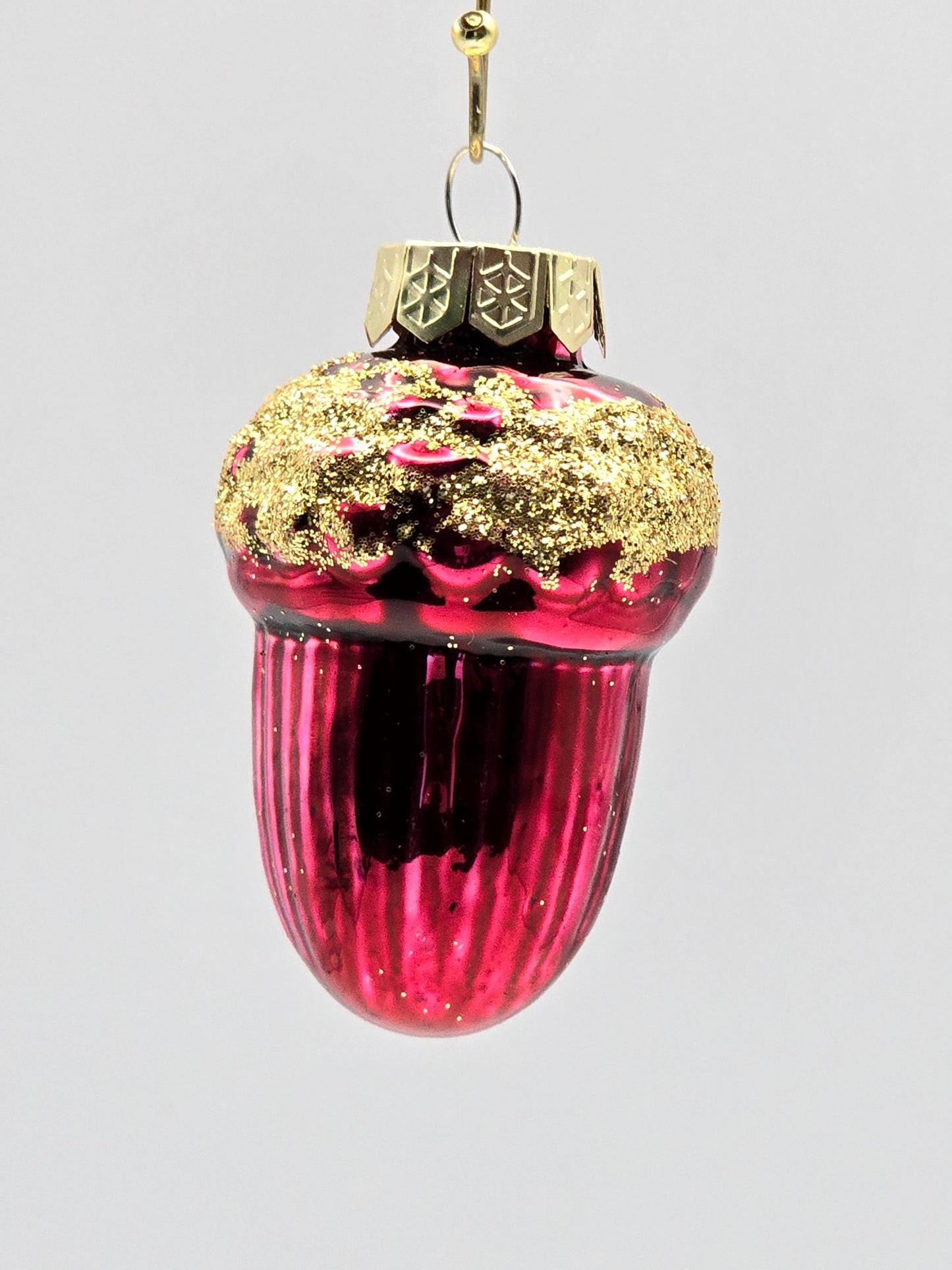 Eichel bordeaux-gold glänzend ca. 5,5cm