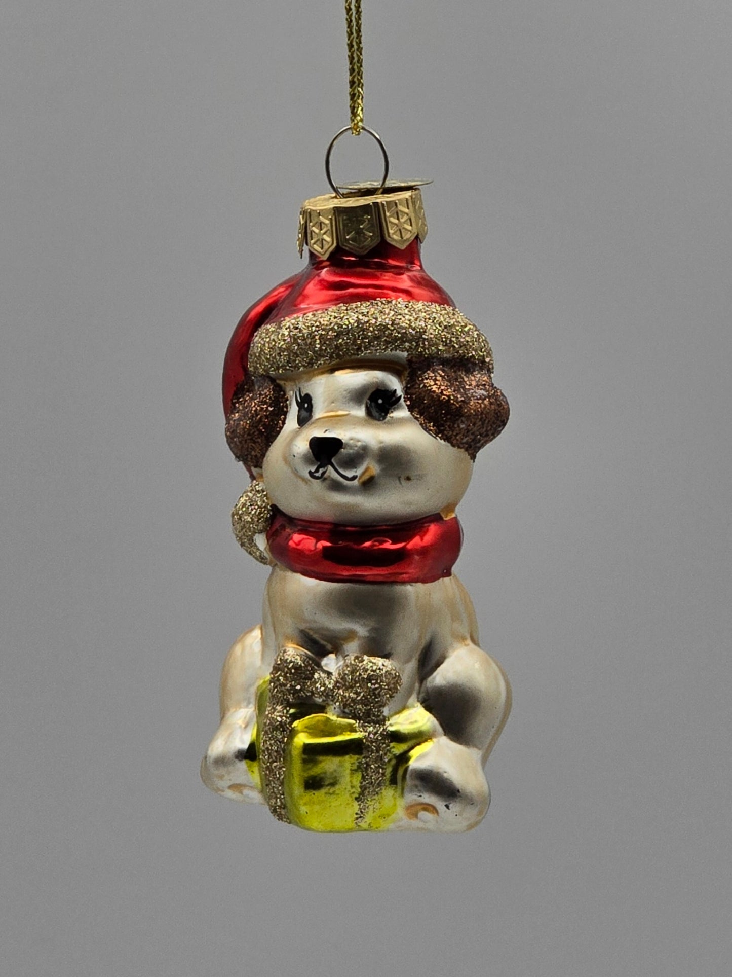 Weihnachtshund Geschenk klein
