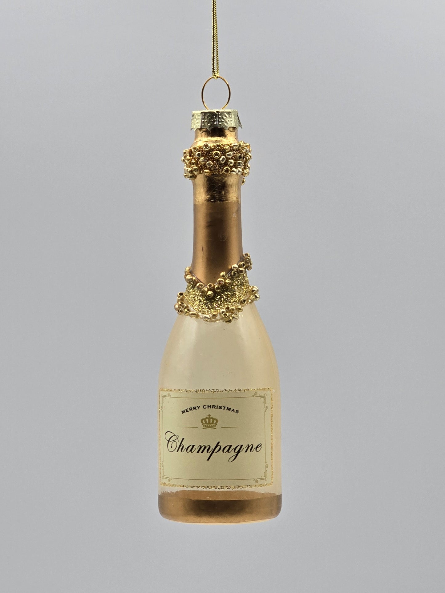 Champagner Flasche - Merry Christmas gold