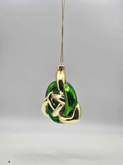 Triquetra Symbol gold-grün - keltisch, dreifaltigkeit, esoterisch