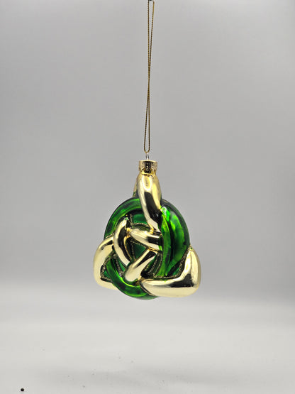 Triquetra Symbol gold-grün - keltisch, dreifaltigkeit, esoterisch