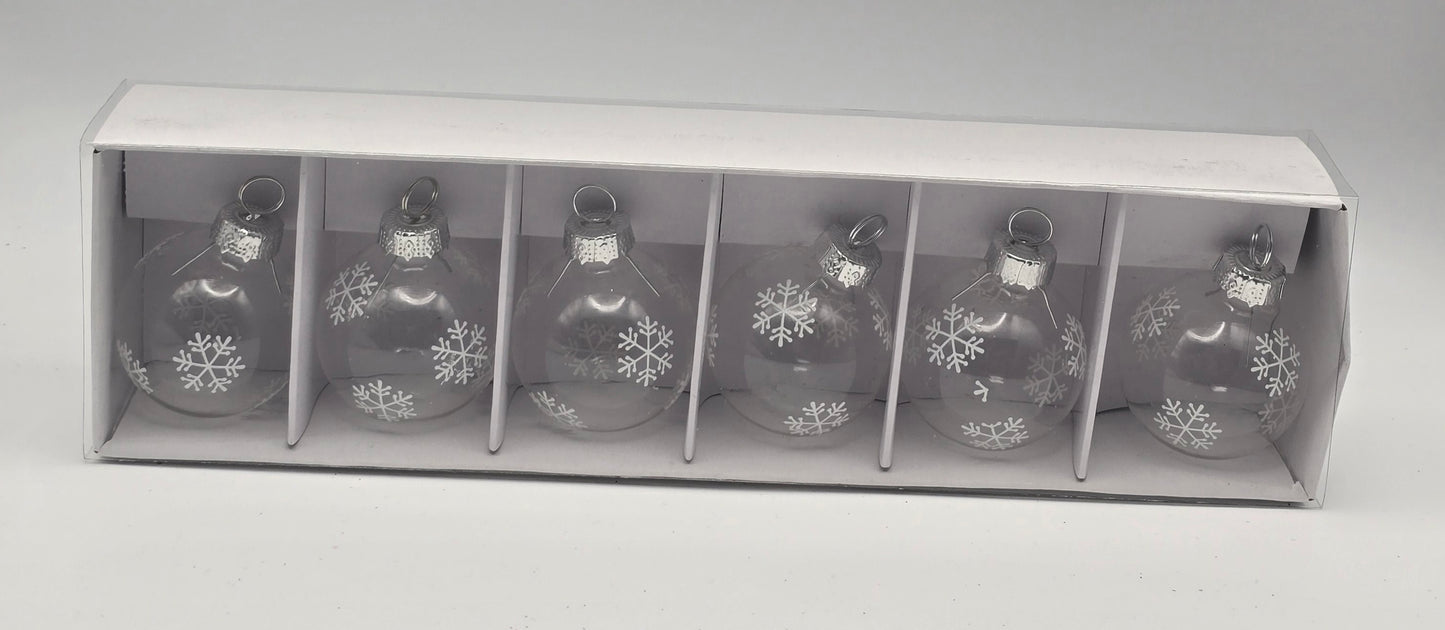 Namensschilder Glas Kugel zum Hinstellen 6er Set