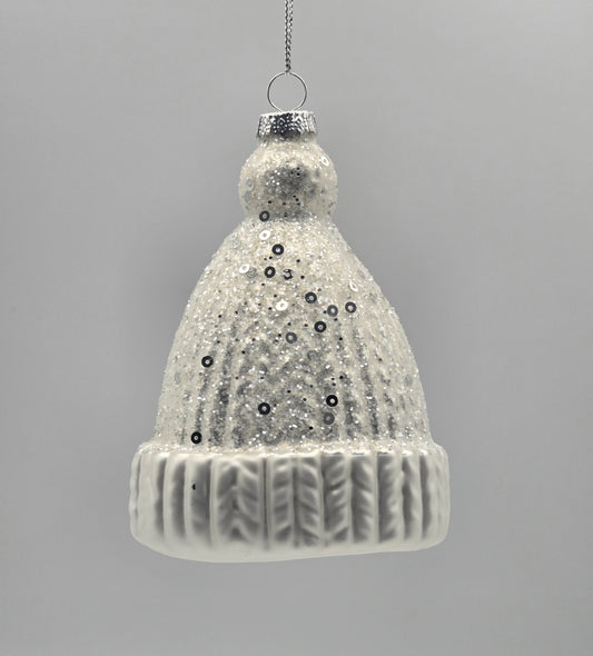 Strickmütze weiß