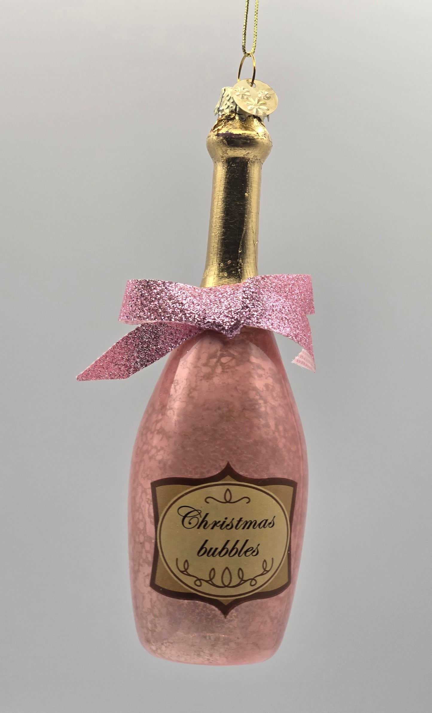 Sekt Prosecco Christmas Bubbles Flasche rosa