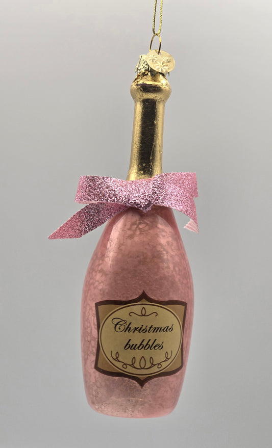 Sekt Prosecco Christmas Bubbles Flasche rosa