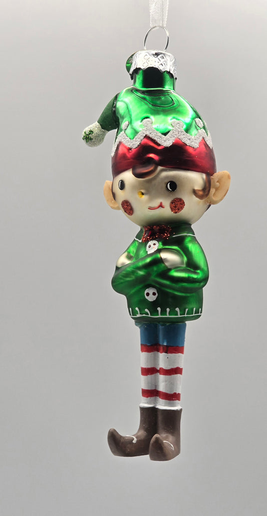 Elf Elfe männlich mit grüner Mütze