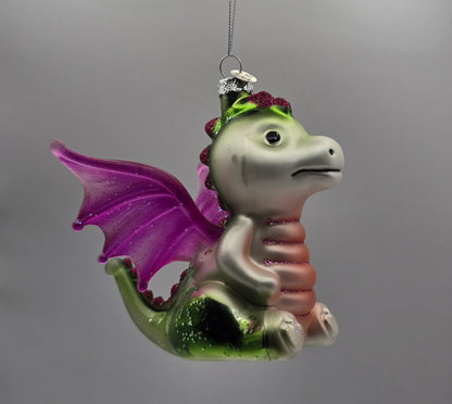 Drache Dino Spyro grün lila