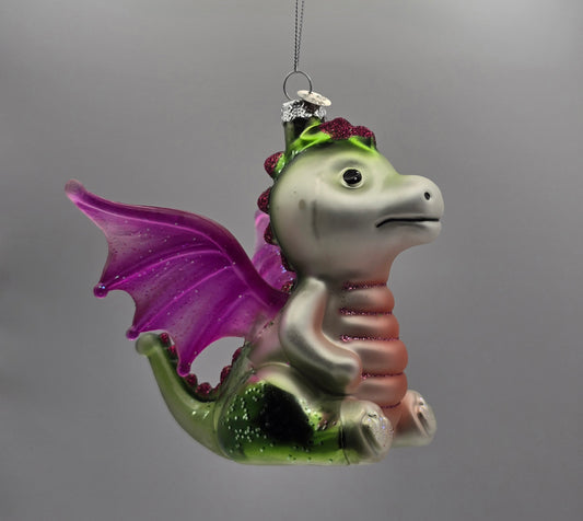 Drache Dino Spyro grün lila