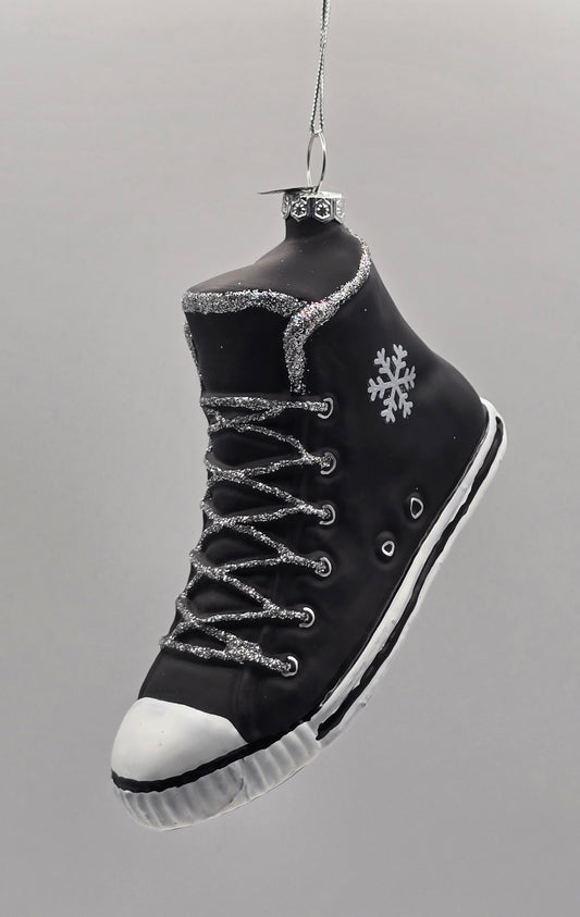 Schwarzer Schuh Vans mit Schneeflocke