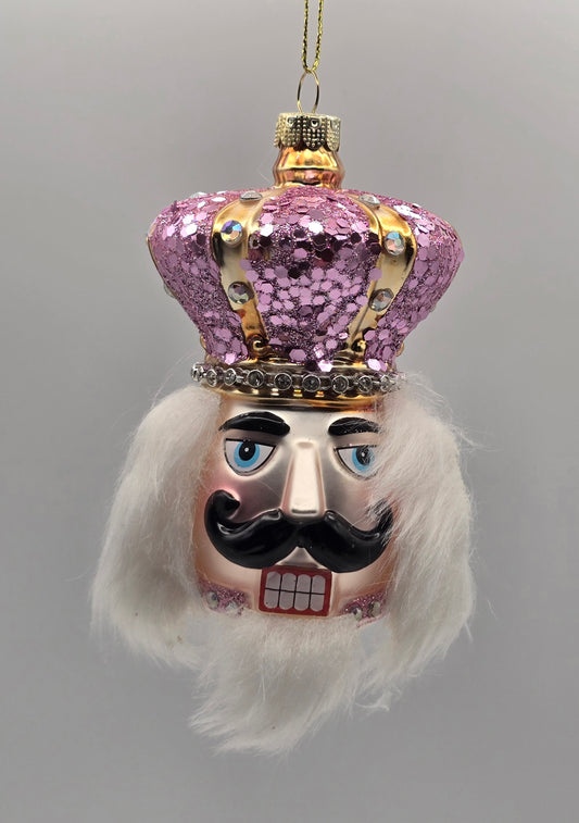 Nußknacker Kopf rosa Krone