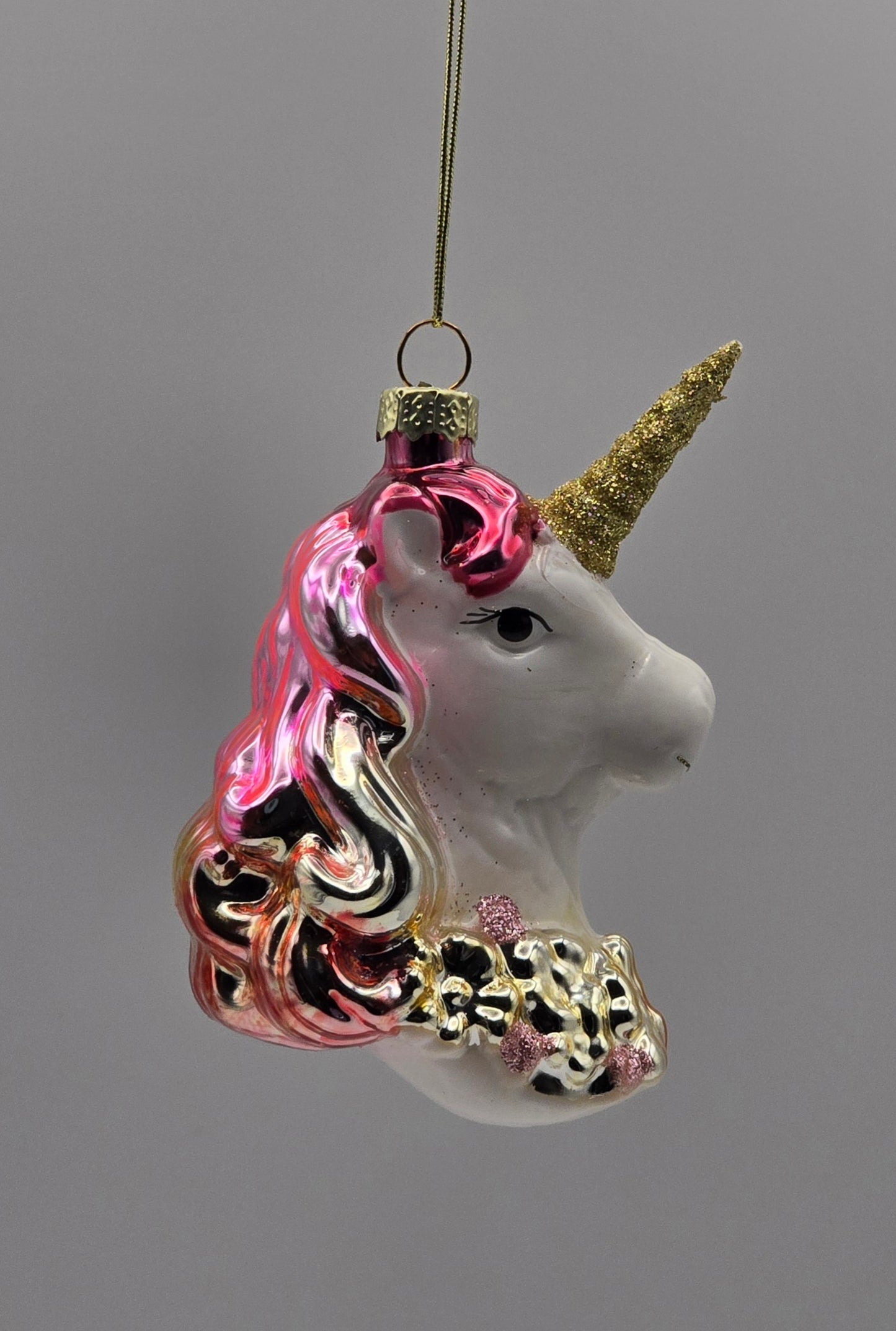 Einhorn Kopf rosa gold