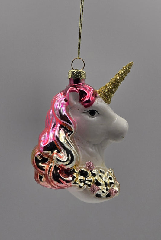 Einhorn Kopf rosa gold