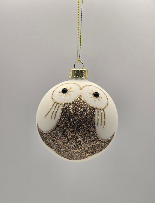 Eulen Kugel weiß