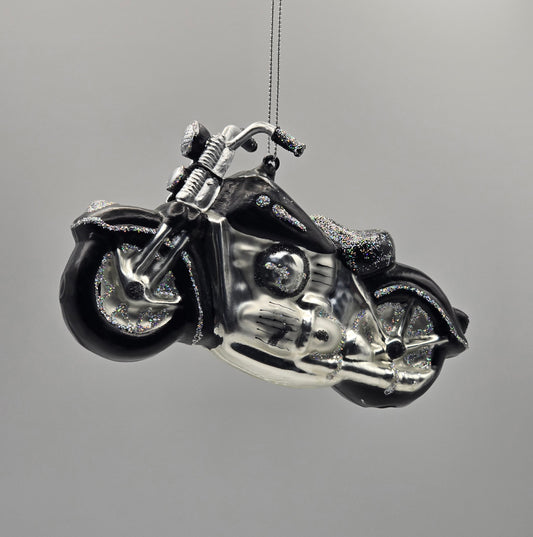 Motorrad Chopper schwarz silber #9