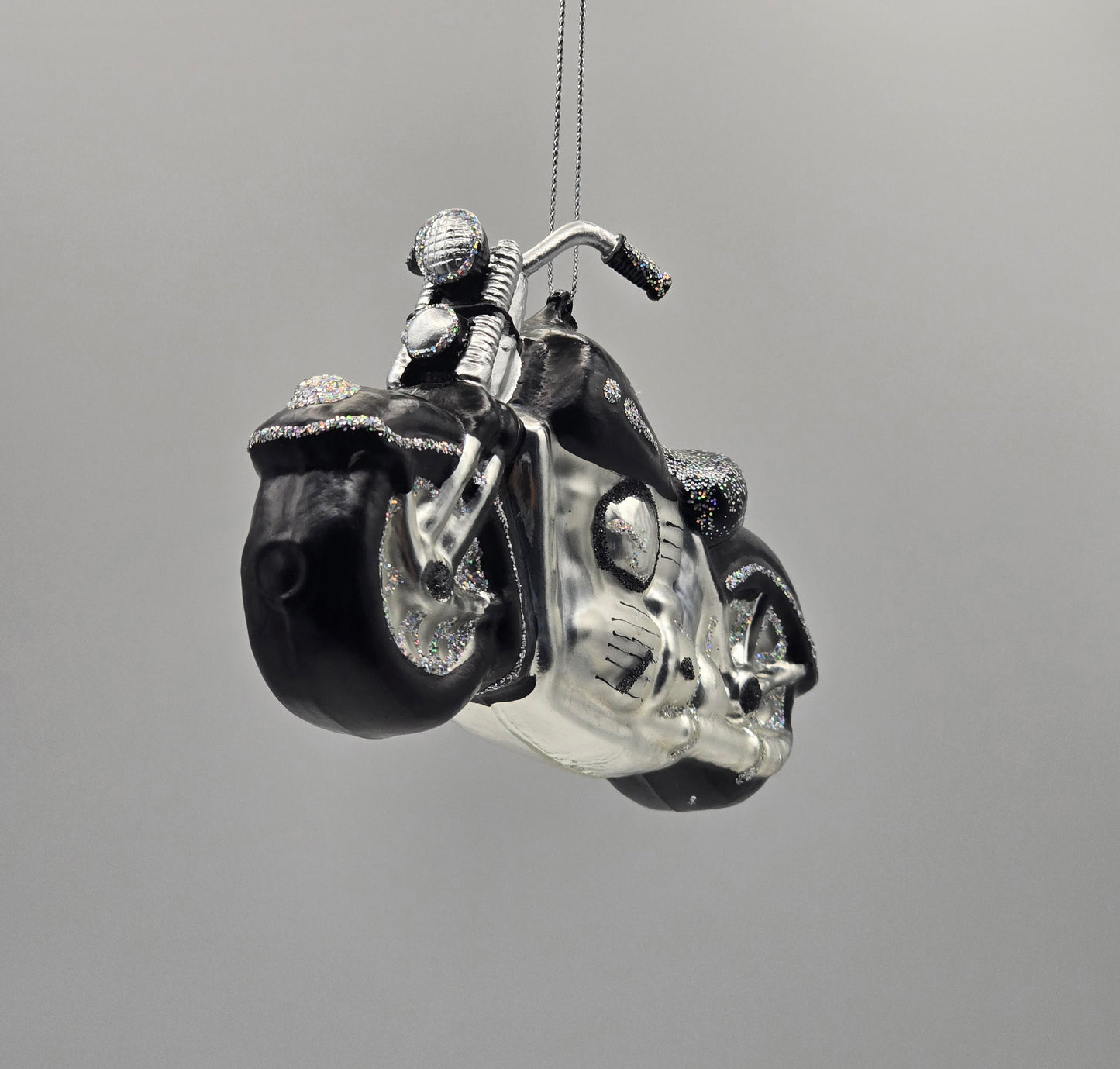 Motorrad Chopper schwarz silber #9