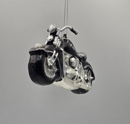 Motorrad Chopper schwarz silber #9