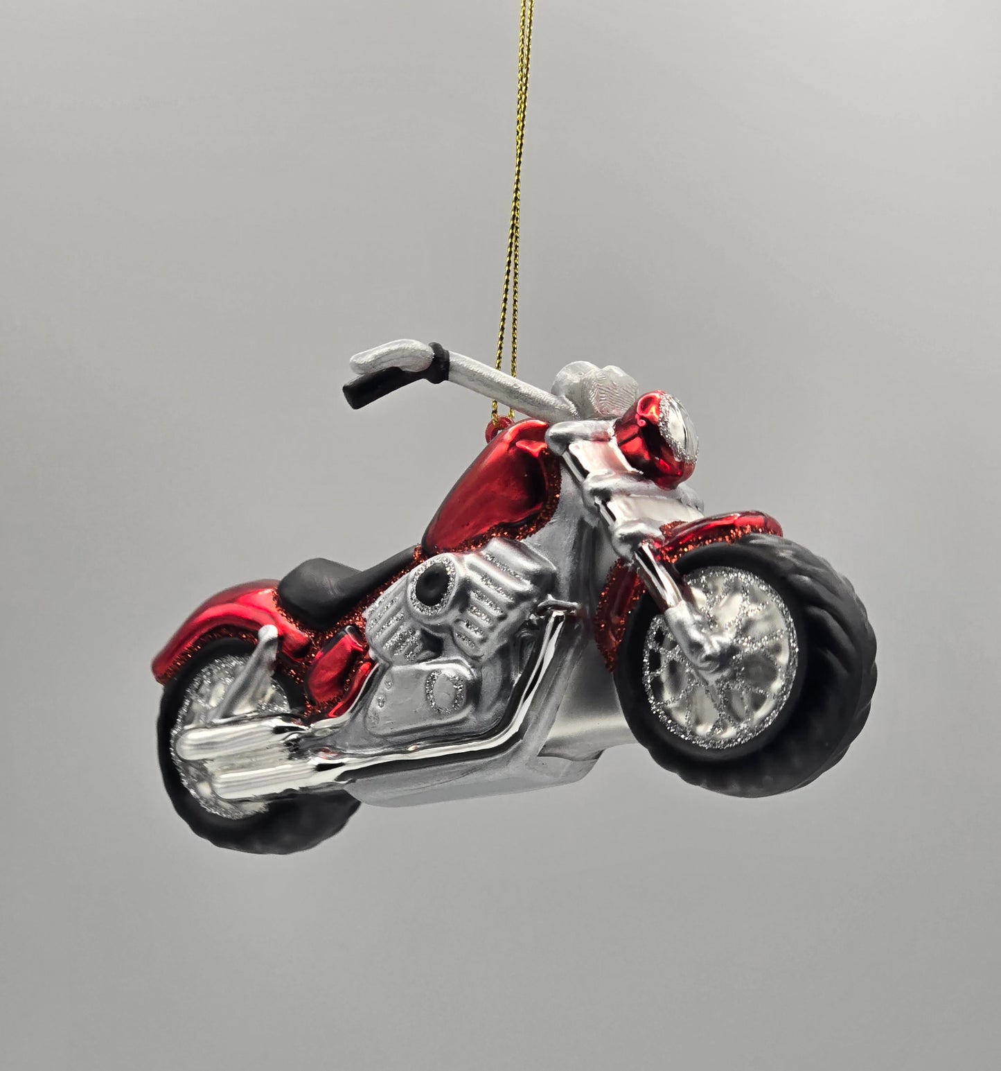 Motorrad Chopper rot silber #9
