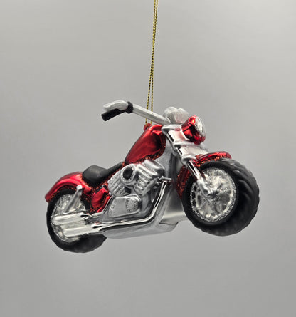 Motorrad Chopper rot silber #9