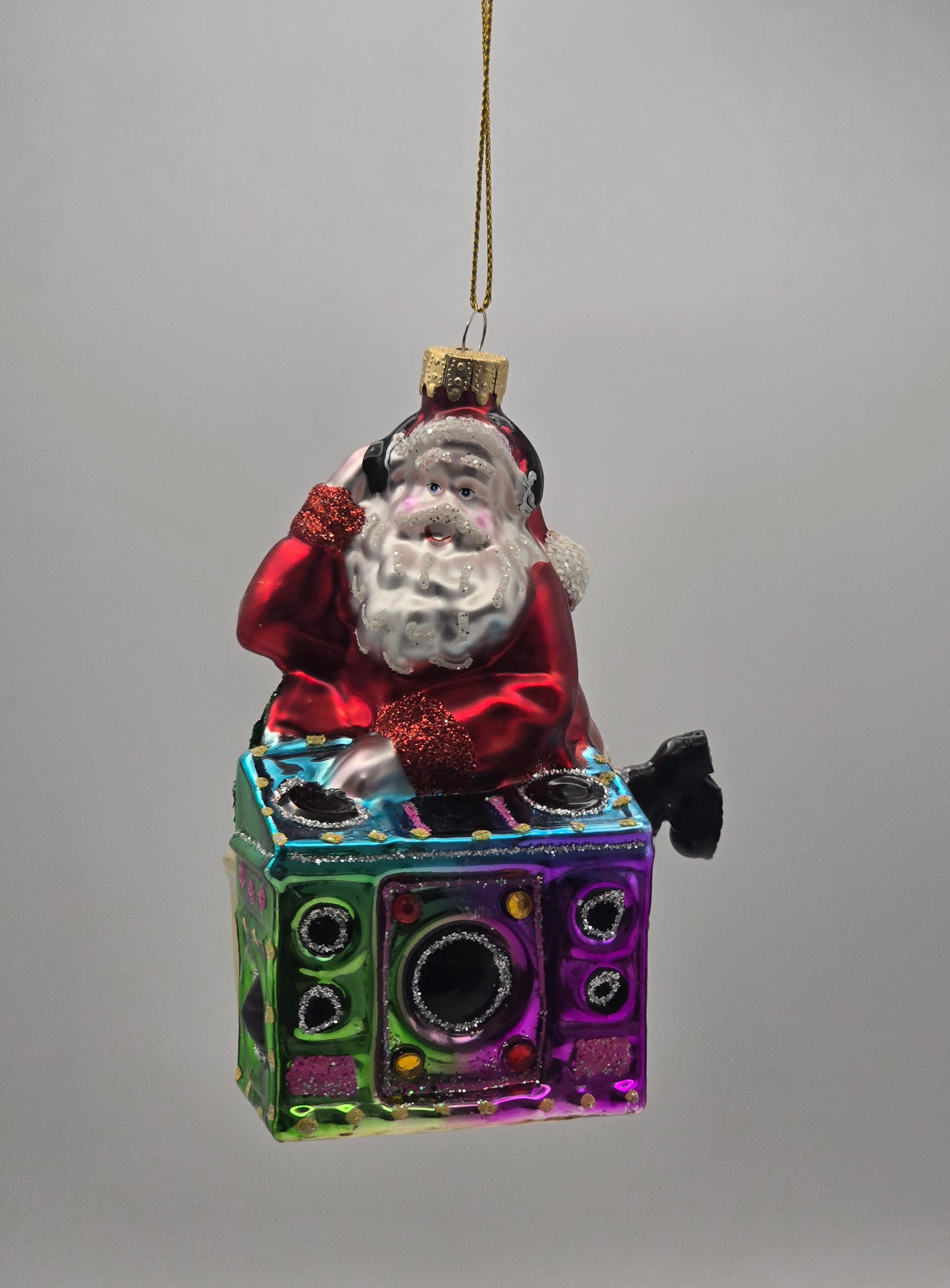 Weihnachtsmann DJ Pult Party bunt #26