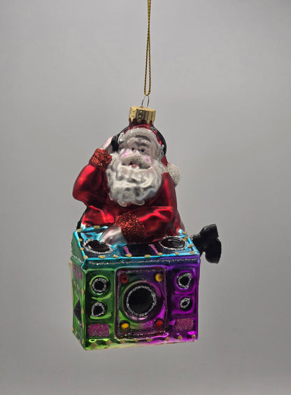 Weihnachtsmann DJ Pult Party bunt #26