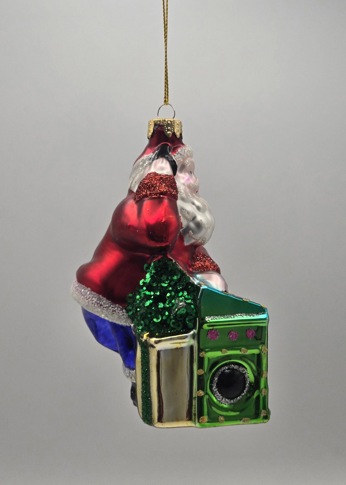 Weihnachtsmann DJ Pult Party bunt #26