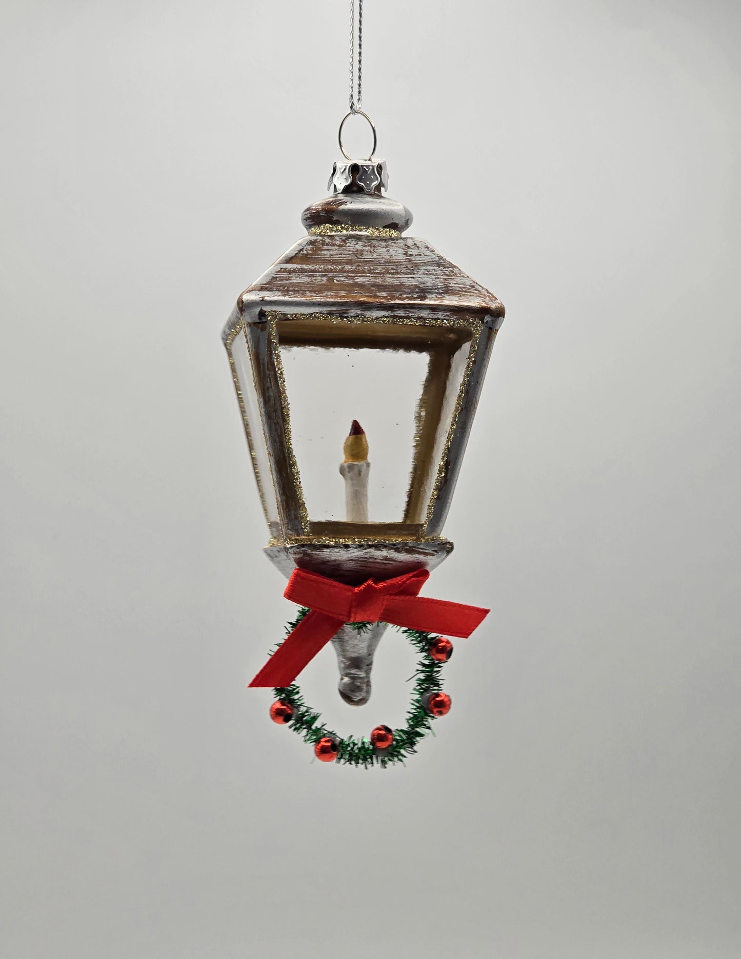 Laterne mit Weihnachtskranz #26