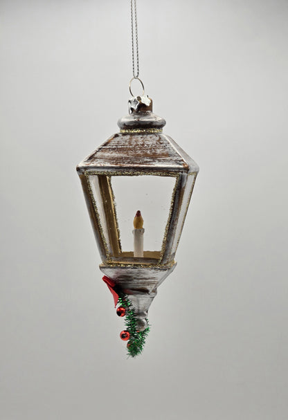Laterne mit Weihnachtskranz #26