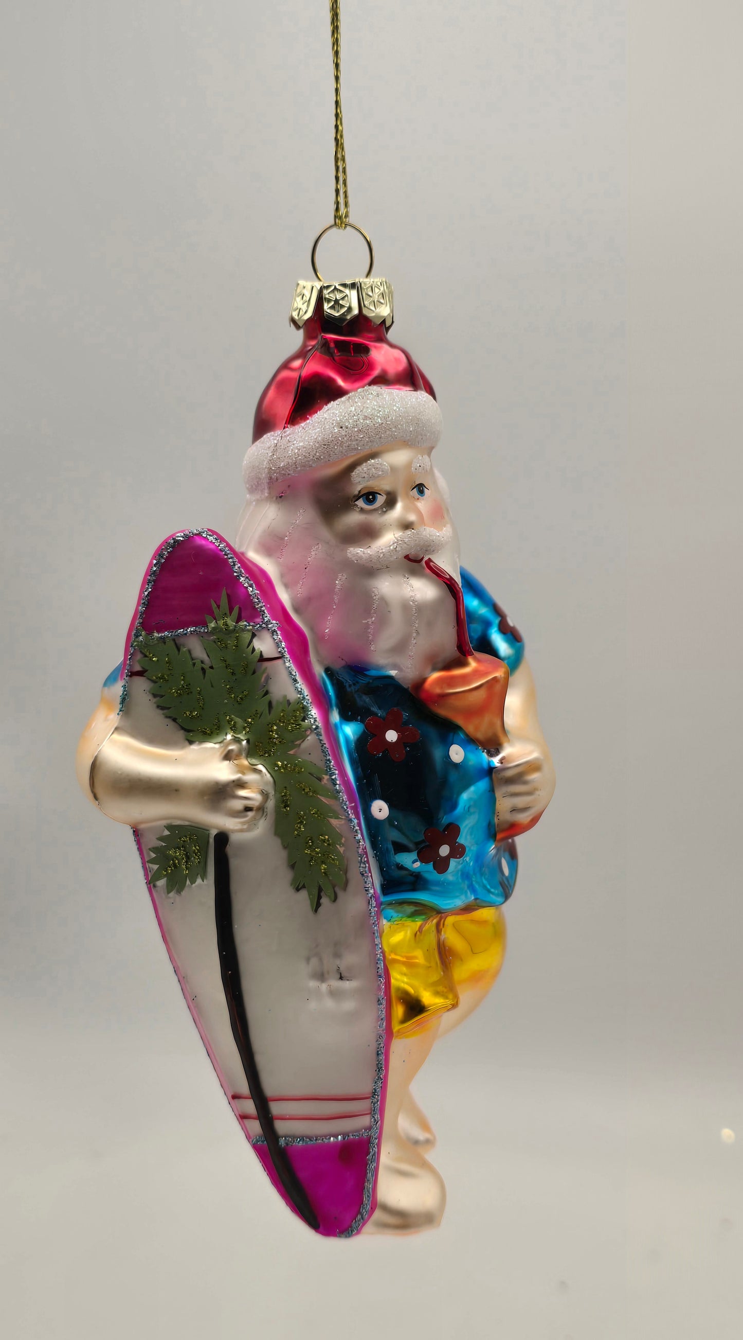 Weihnachtsmann mit Surfbrett pink #27