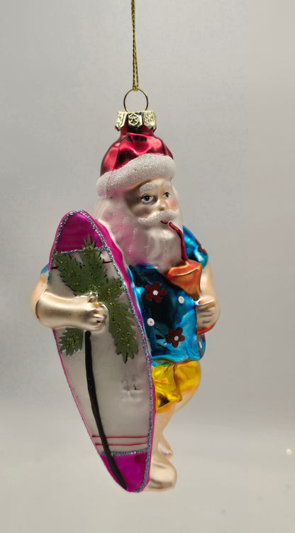 Weihnachtsmann mit Surfbrett pink #27