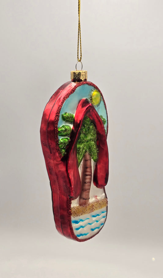 Flip Flop mit Palme rot #27