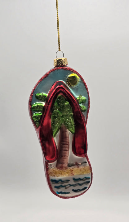 Flip Flop mit Palme rot #27