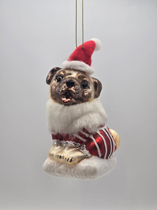 Mops Hund Weihnachtskostüm auf Kissen #27