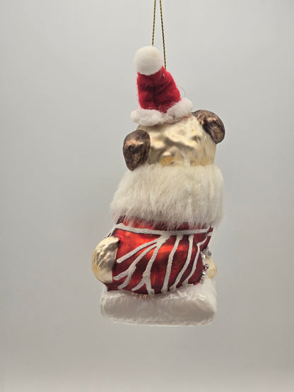 Mops Hund Weihnachtskostüm auf Kissen #27