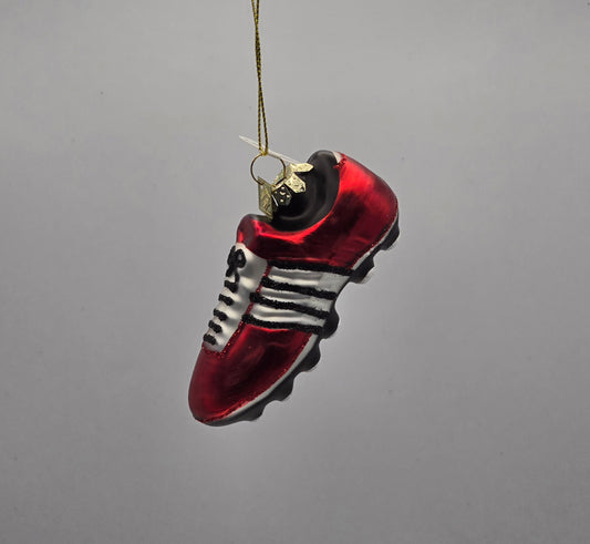 Fußballschuh rot-schwarz-weiß #28