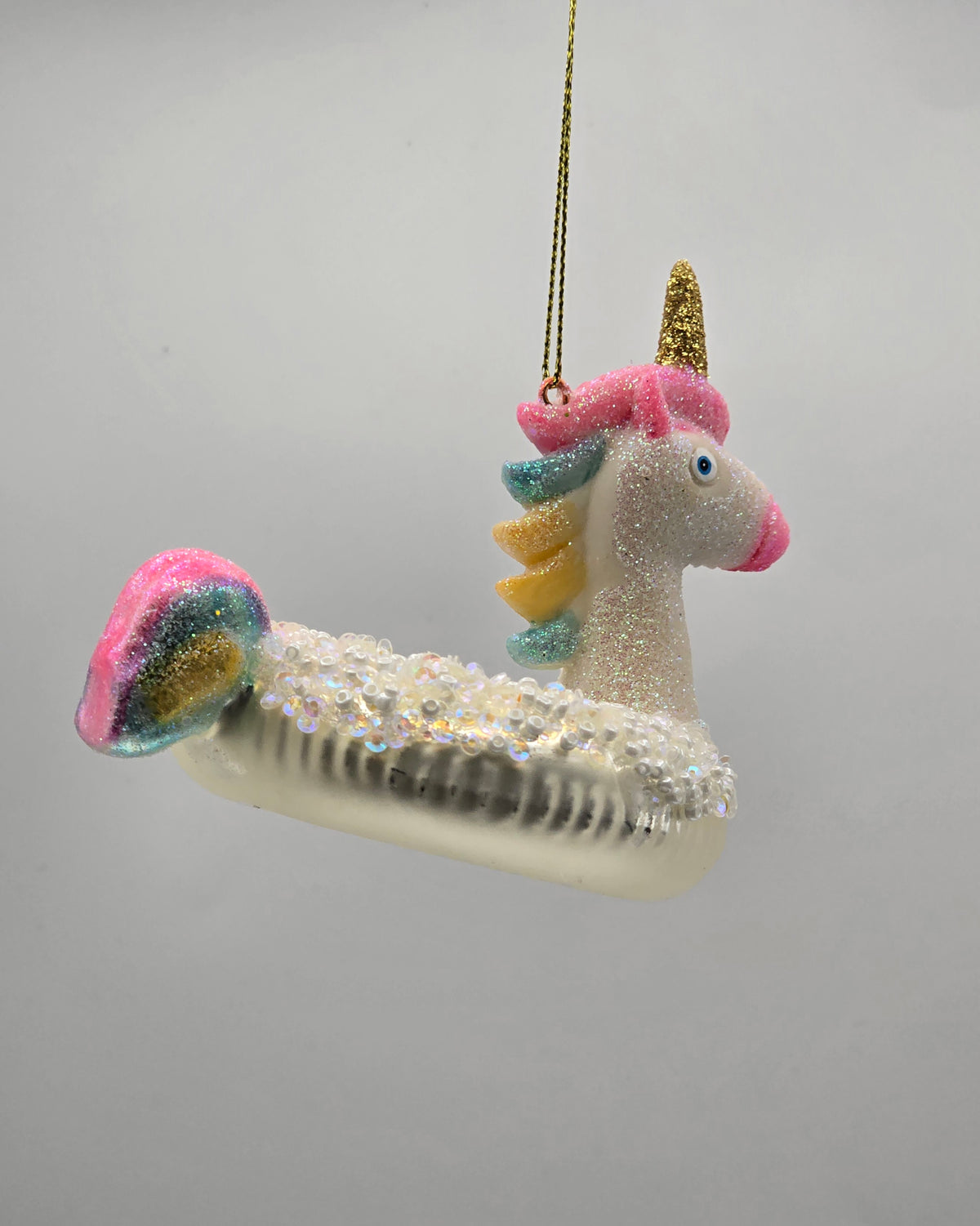 Einhorn-Schwimmring – Weiß-Rosa mit Glitzer #30