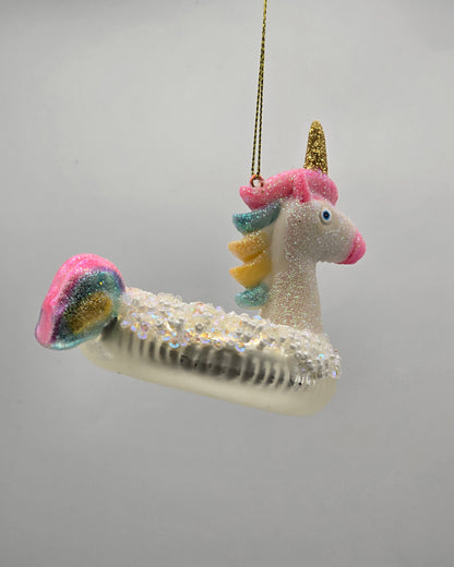 Einhorn-Schwimmring – Weiß-Rosa mit Glitzer #30