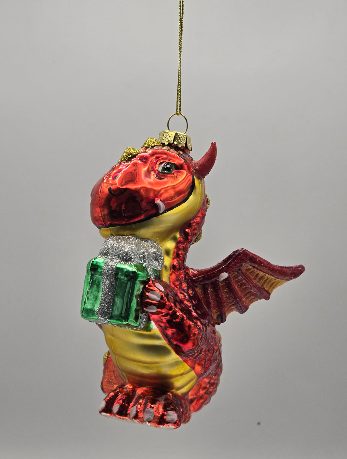 Dinosaurier mit Geschenk – Rot #31