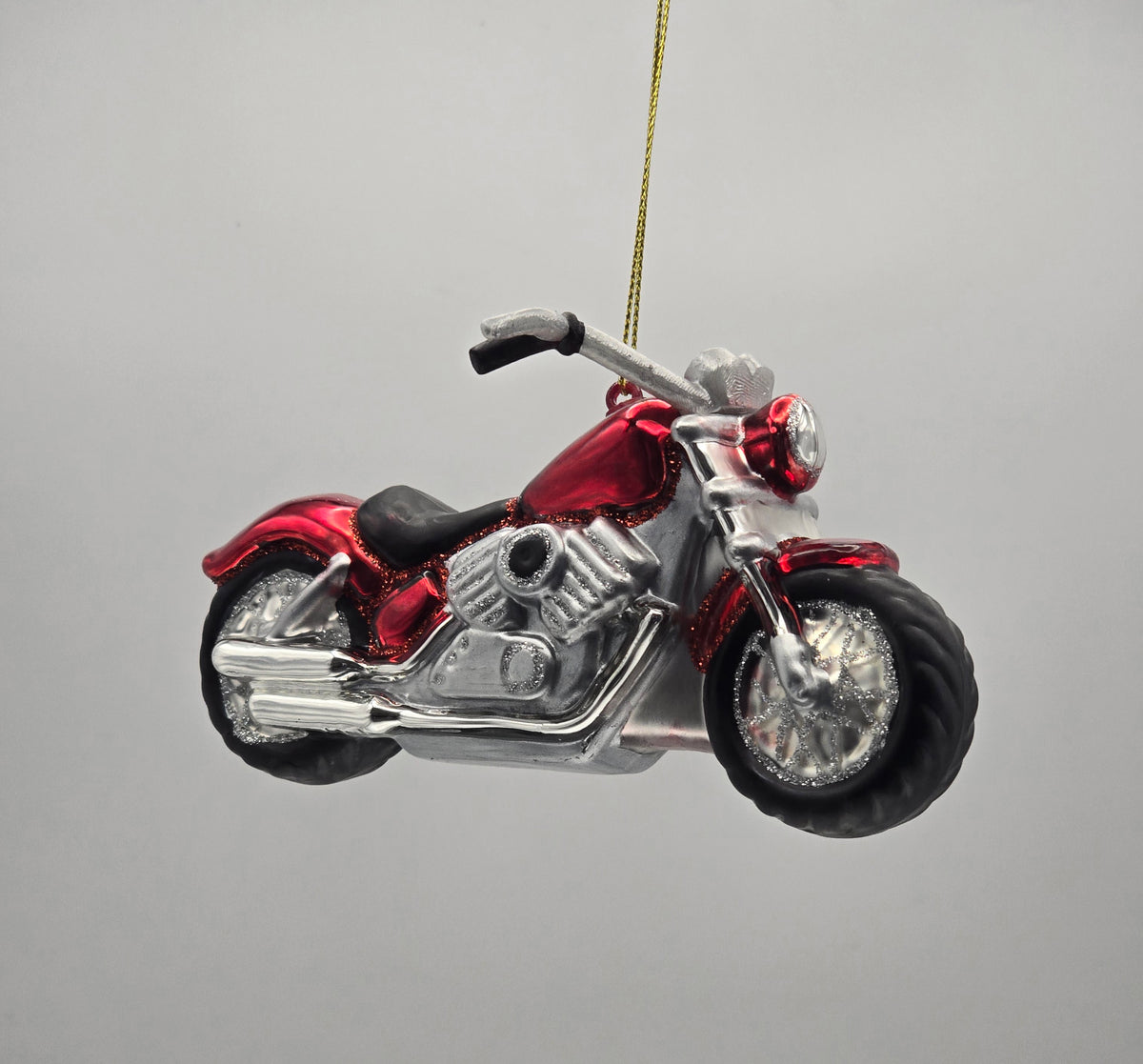 Motorrad im Harley-Stil – Rot, Silber und Schwarz #31