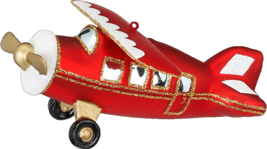 Propeller Flugzeug rot gold