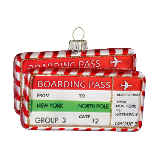 Boarding Pass Bordkarte - New York to North Pole