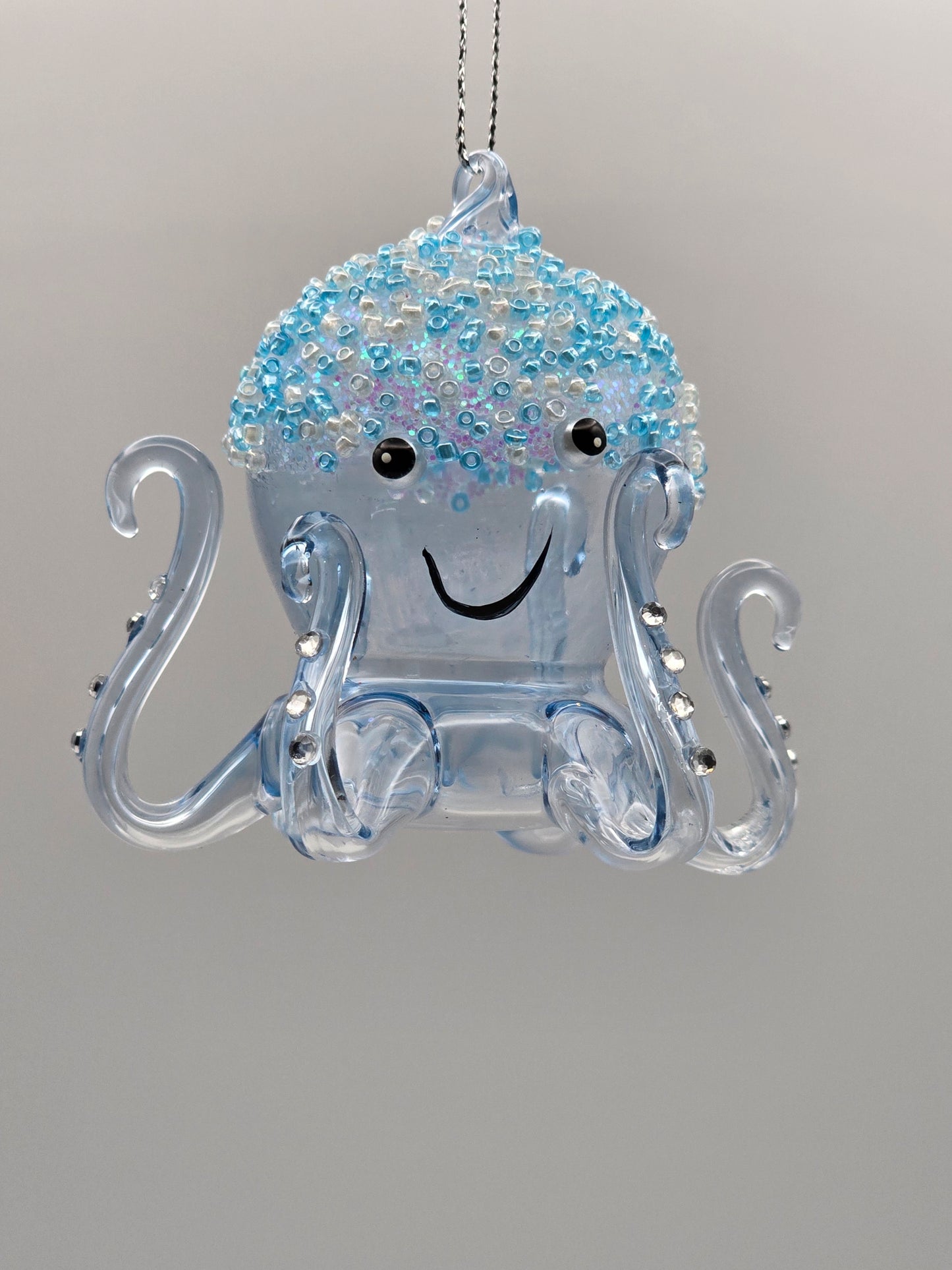 Oktopus hellblau transparent