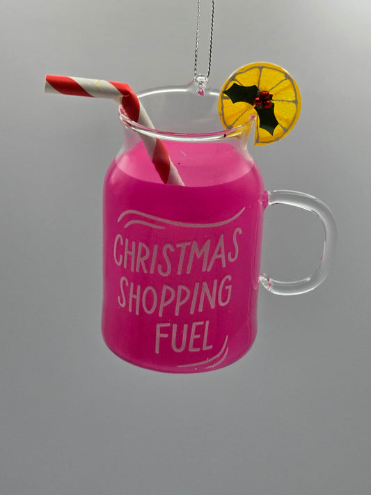 Christmas shopping fuel Getränk pink Lemonade